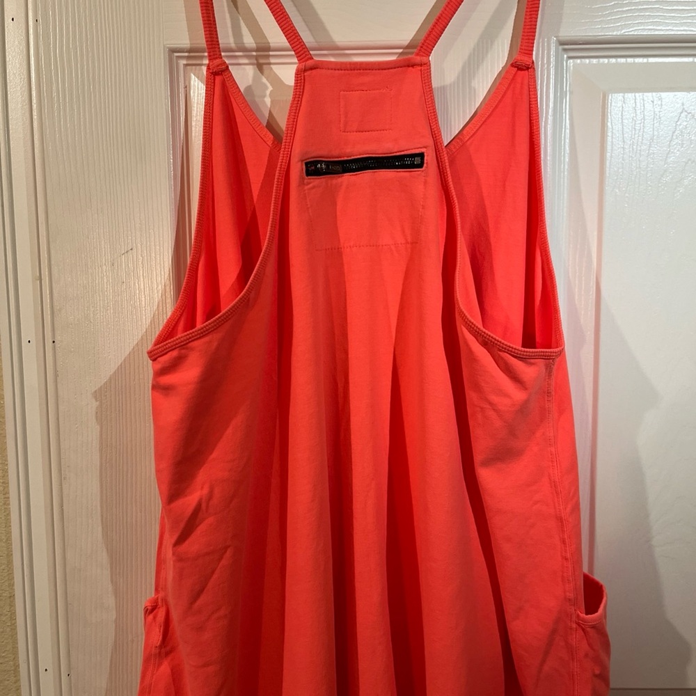 FP Movement by Free People Hot Shot Neon Coral Orange One Piece Jumpsuit - Picture 2 of 10